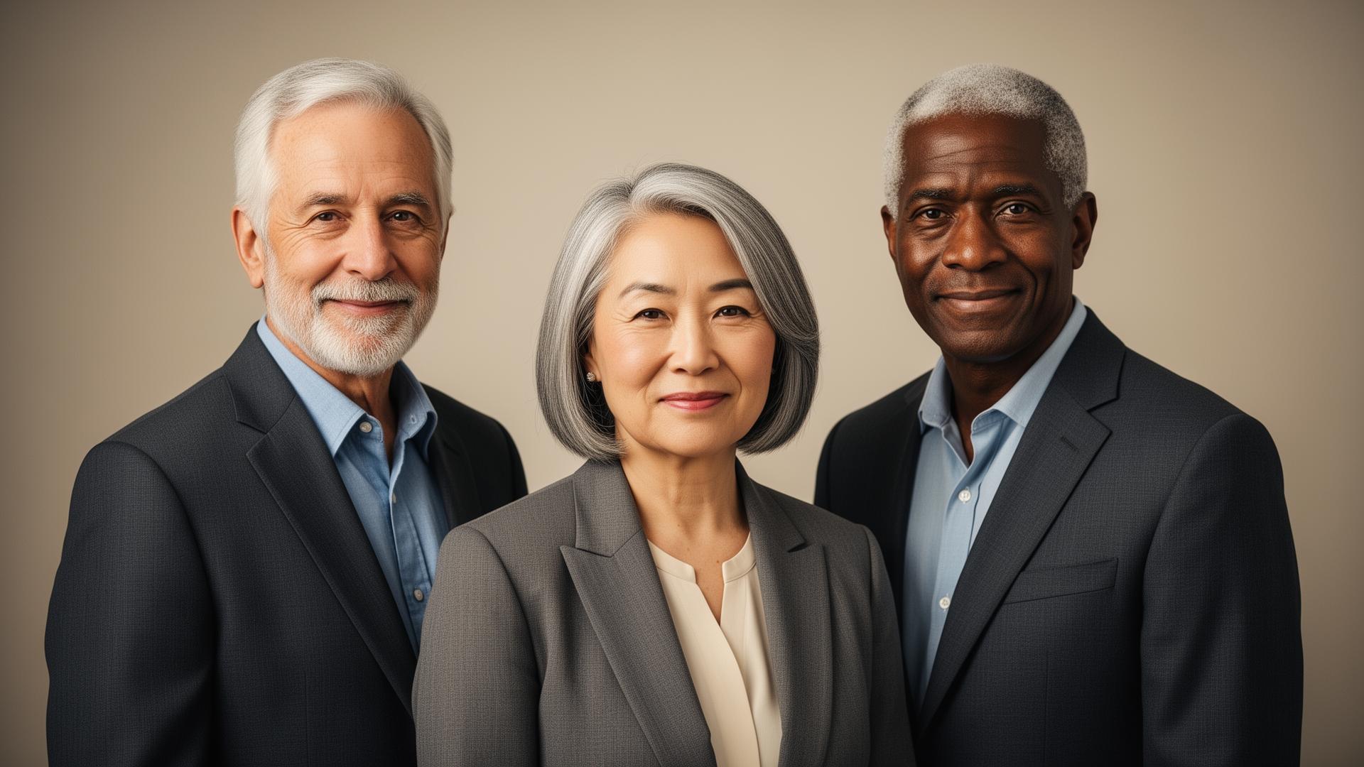 Three established business owners in their sixties — the kind of founders Rainmaker exists to serve.